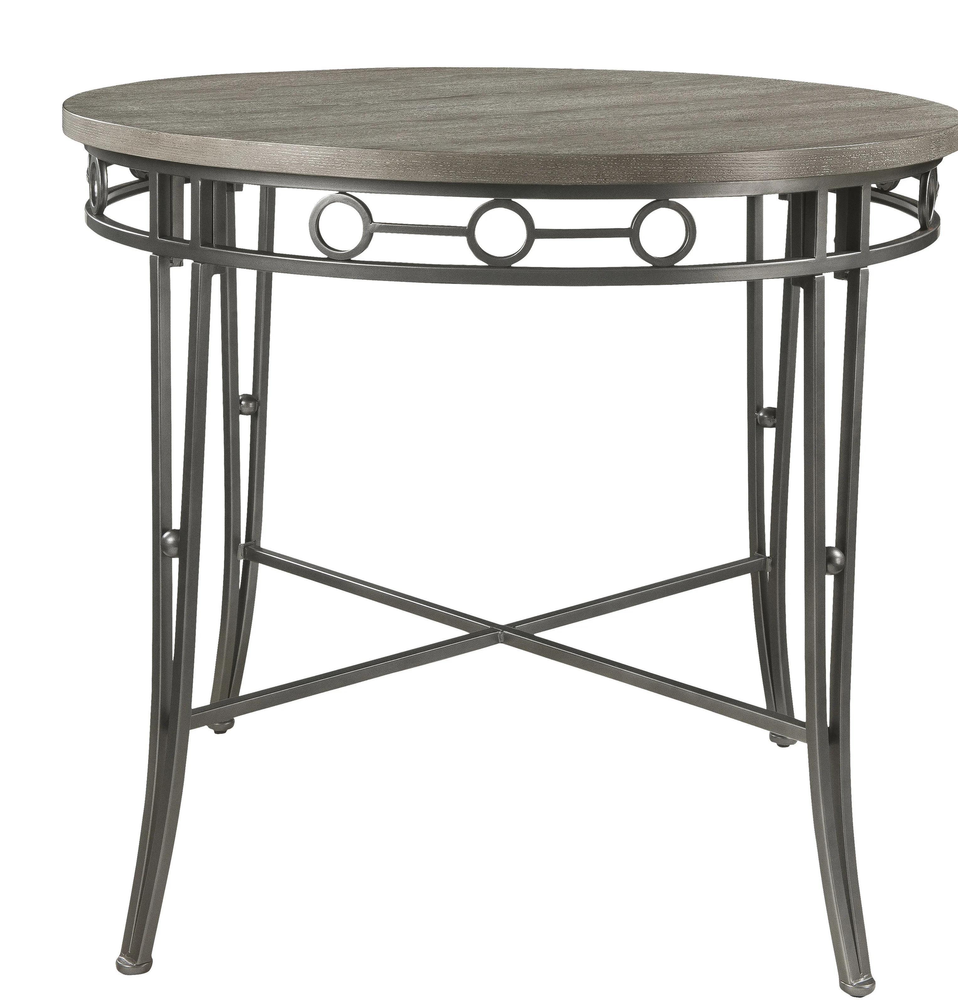 

    
Transitional Oak & Gunmetal Counter Height Table by Acme Landis 73180

