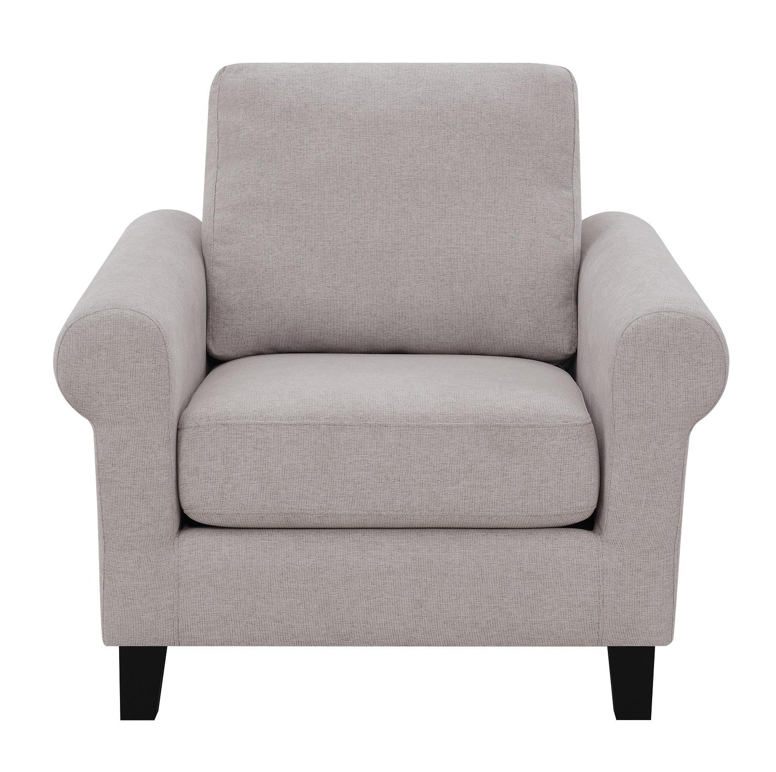 Transitional Arm Chair 509783 Nadine 509783 in Oatmeal Chenille