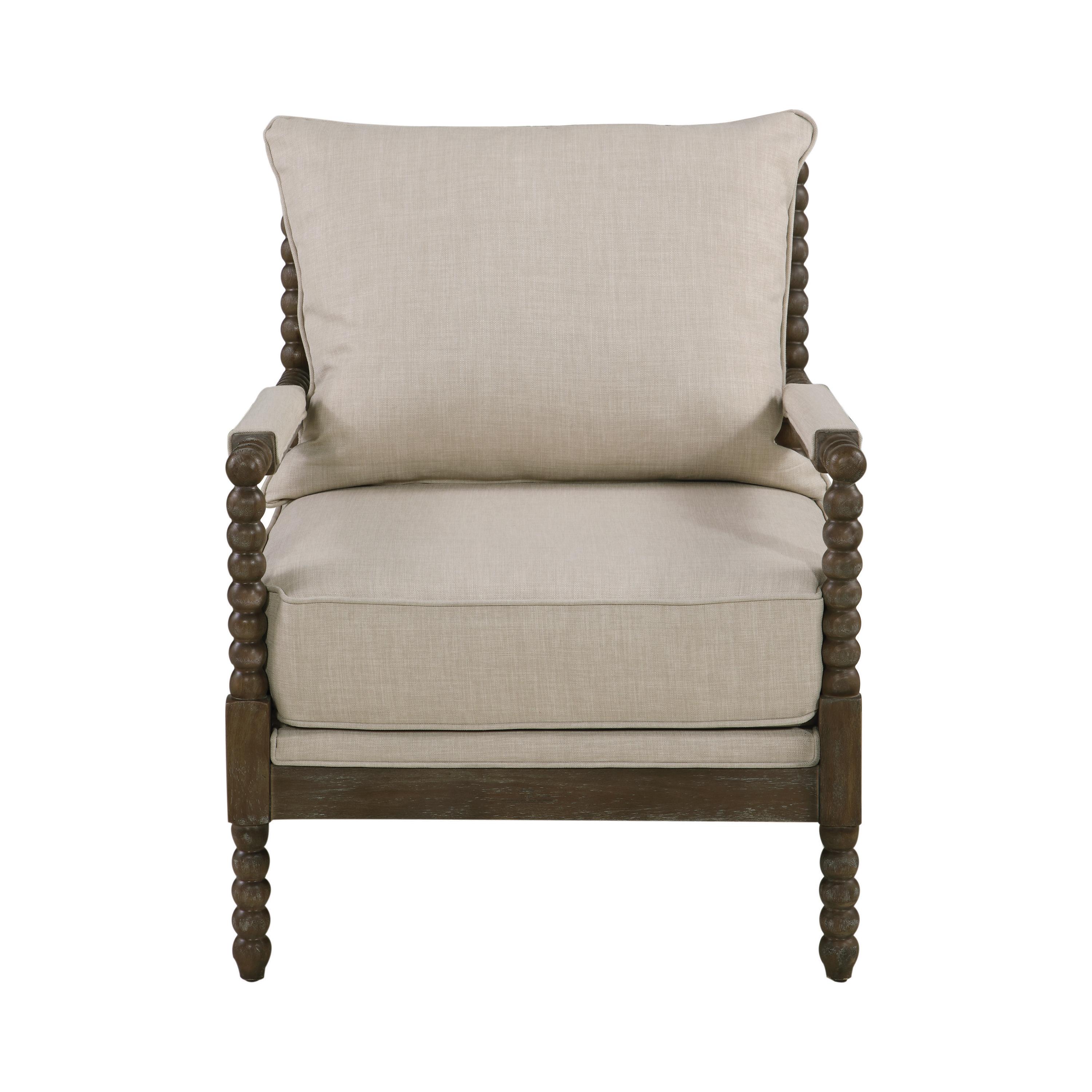 

    
Transitional Oatmeal Linen-like Fabric Accent Chair Coaster 905362

