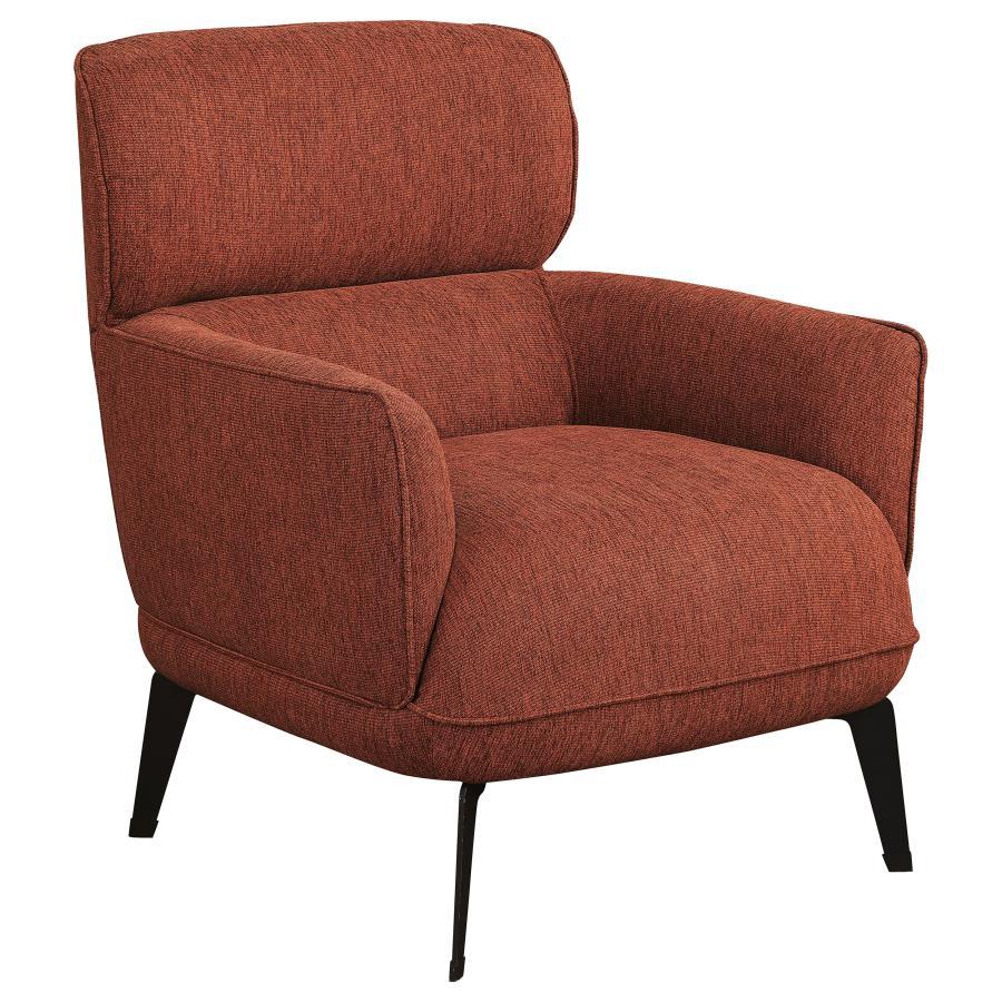 Transitional Accent Chair Andrea Accent Chair 903081-C 903081-C in Orange Fabric