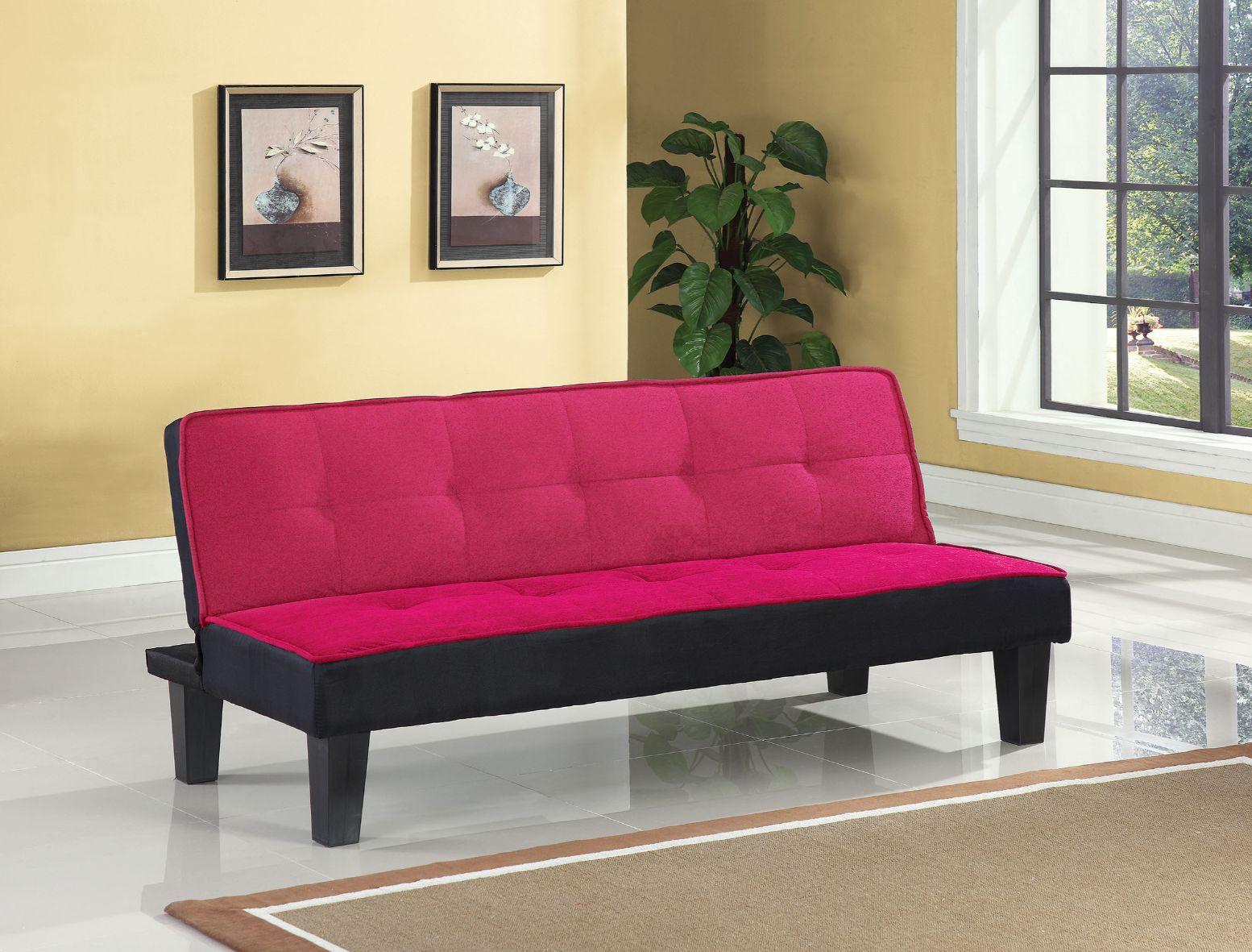 

    
Transitional Pink Futon Sofa by Acme Hamar 57038
