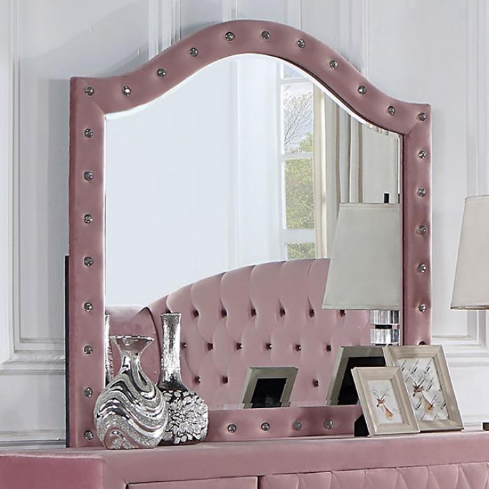 

    
 Order  Transitional Pink Solid Wood Queen Bedroom Set 5pcs Furniture of America CM7130PK-Q Zohar
