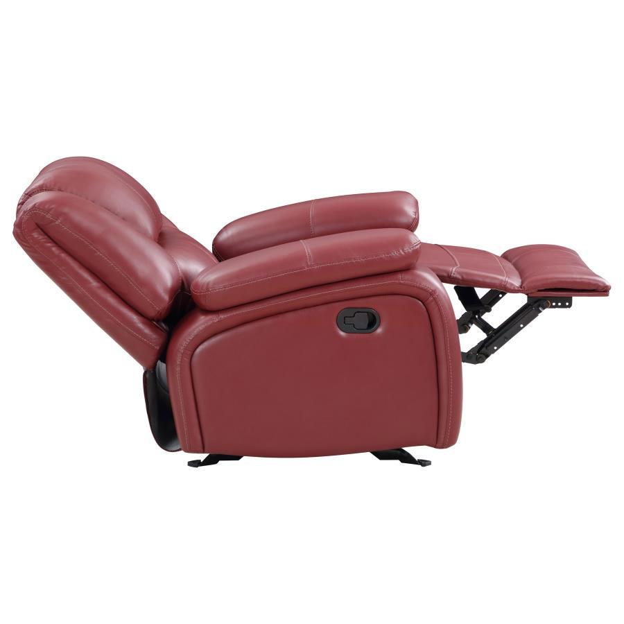 

        
65151519894919Transitional Red Wood Glider Recliner Chair Coaster Camila 610243
