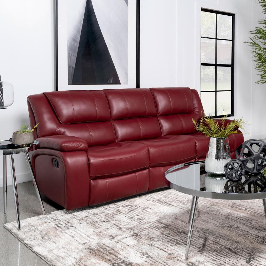 

    
610241-S-2PCS Transitional Red Wood Reclining Living Room Set 2PCS Coaster Camila 610241
