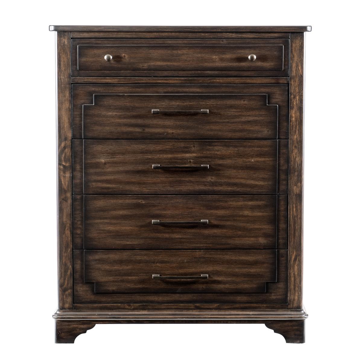 

    
Transitional Rustic Brown Solid Wood Chest Homelegance 1406-9
