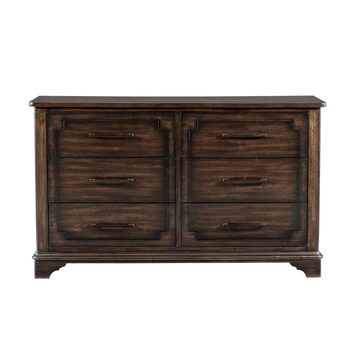 Traditional Dresser 1406-5 1406-5 in Rustic Brown 