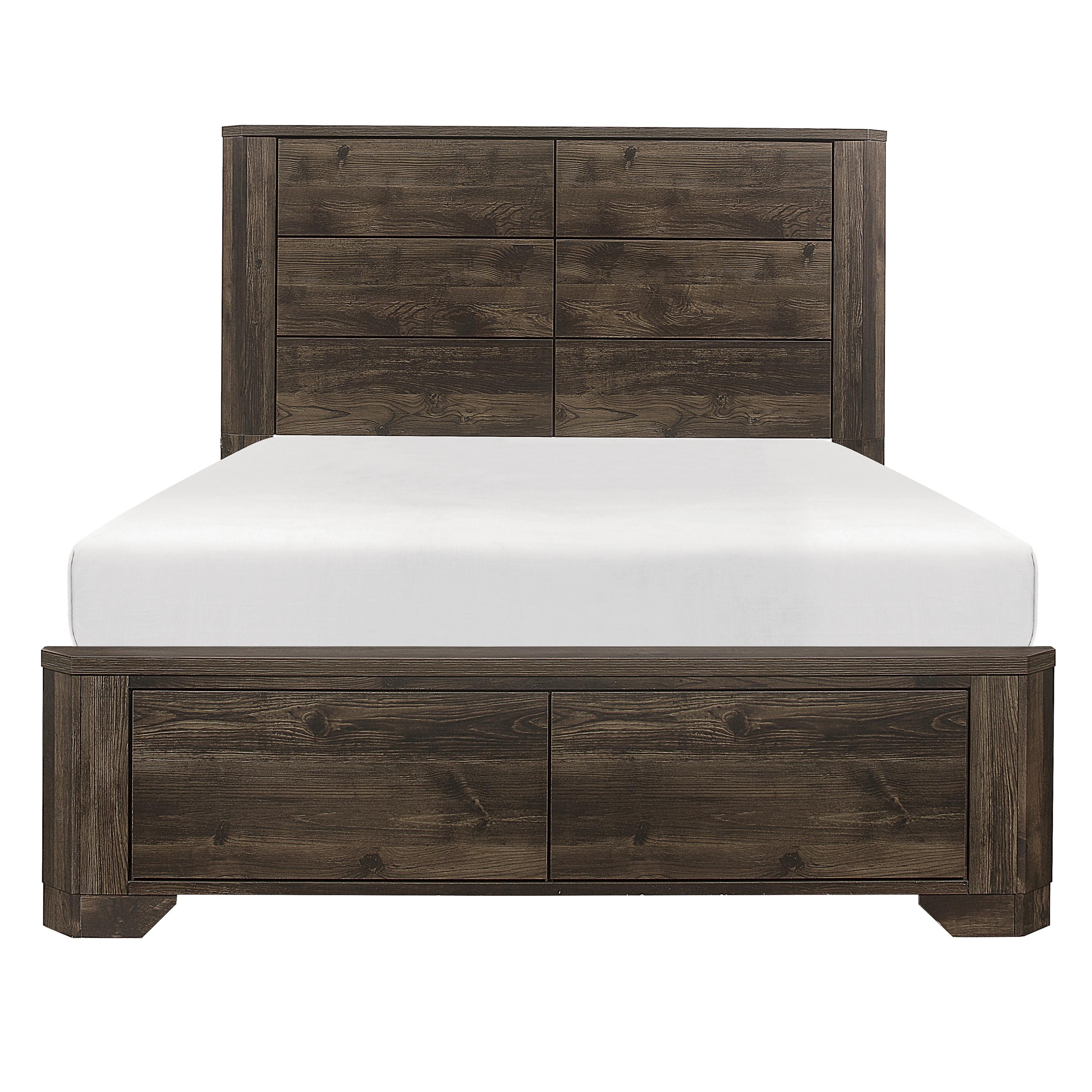

    
Transitional Rustic Brown Wood CAL Bed Homelegance 1509K-1CK* Jocelyn
