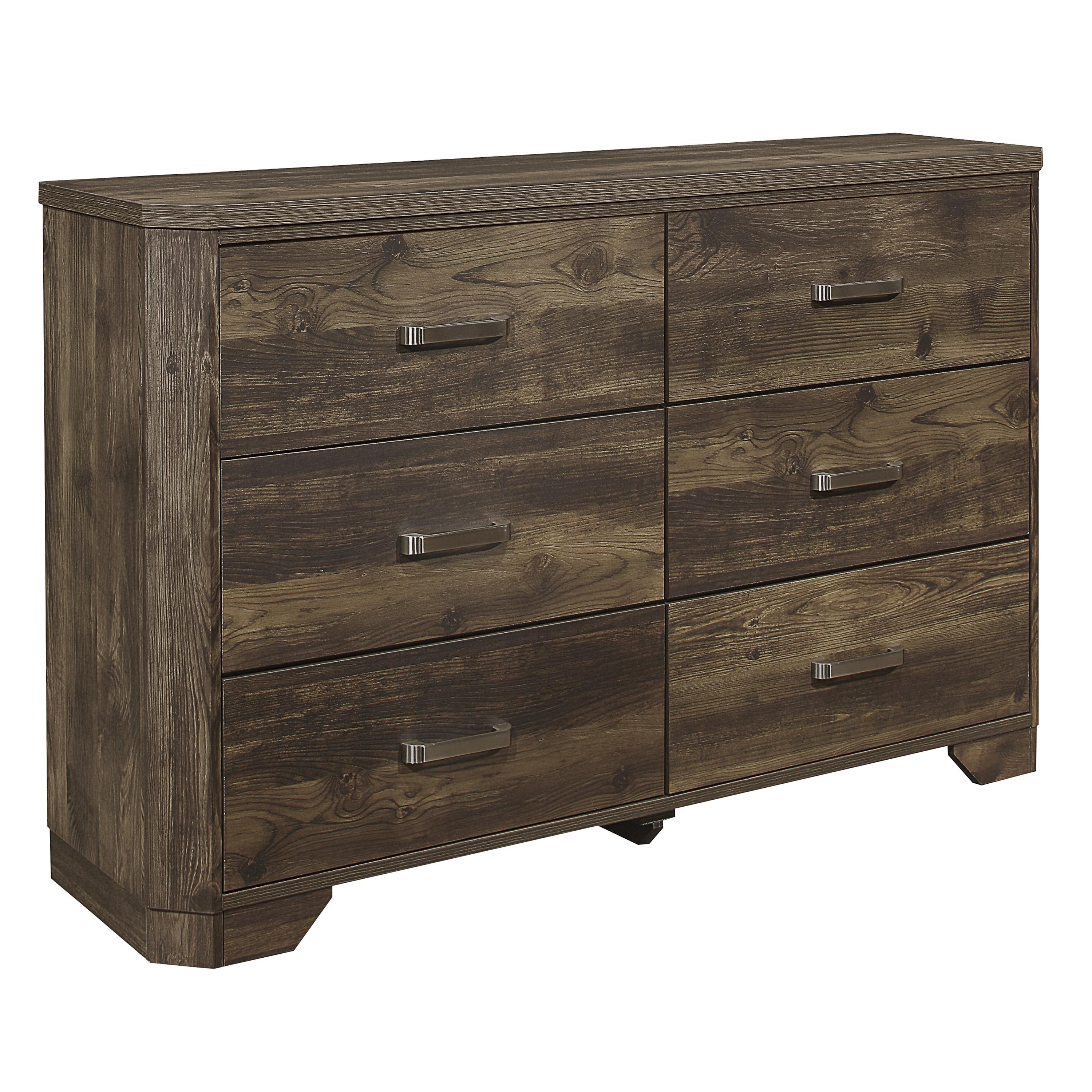

    
Transitional Rustic Brown Wood Dresser w/Mirror Homelegance 1509-5*6 Jocelyn
