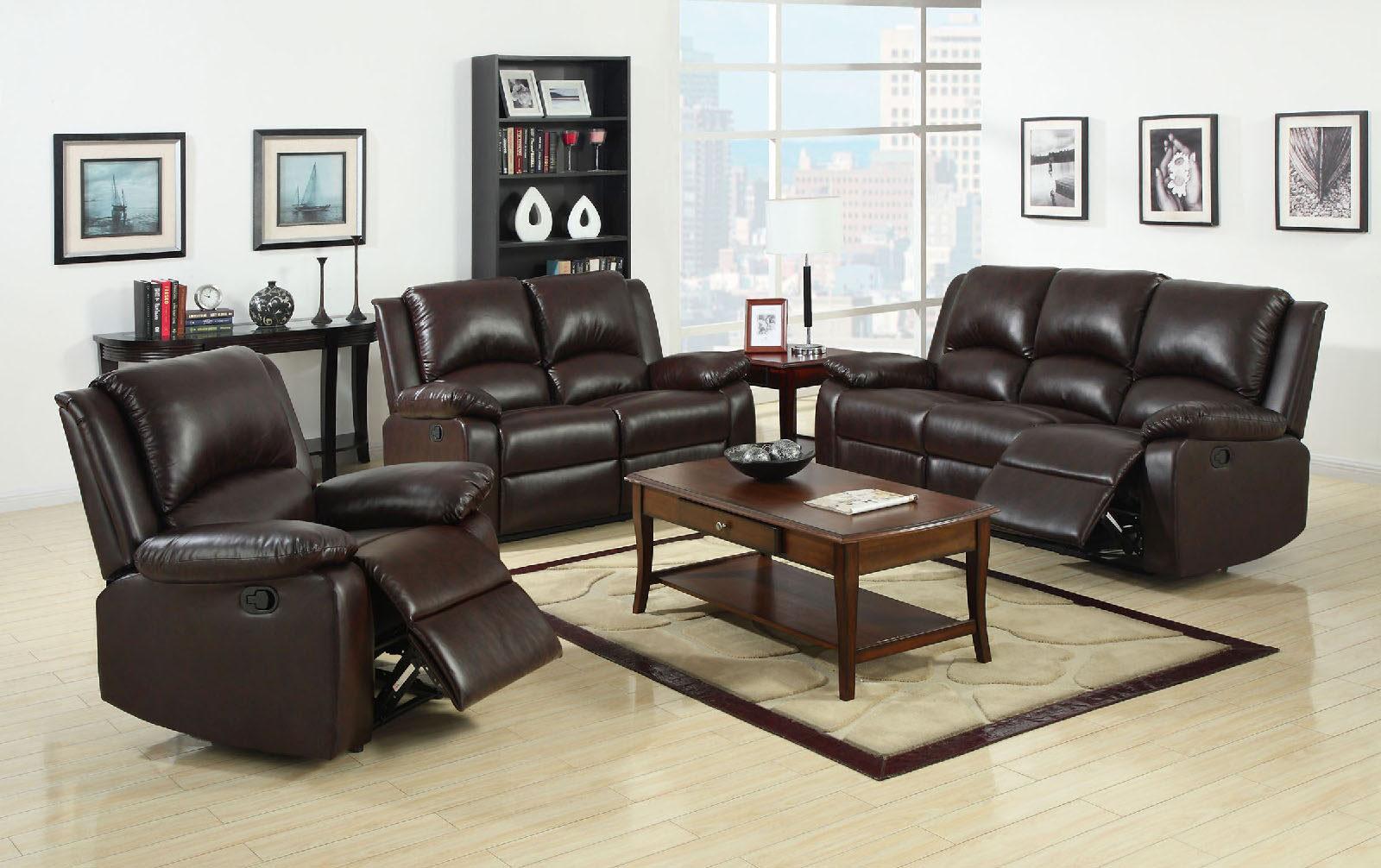 

    
Transitional Rustic Dark Brown Leatherette Recliner Sofa and Loveseat Furniture of America Oxford
