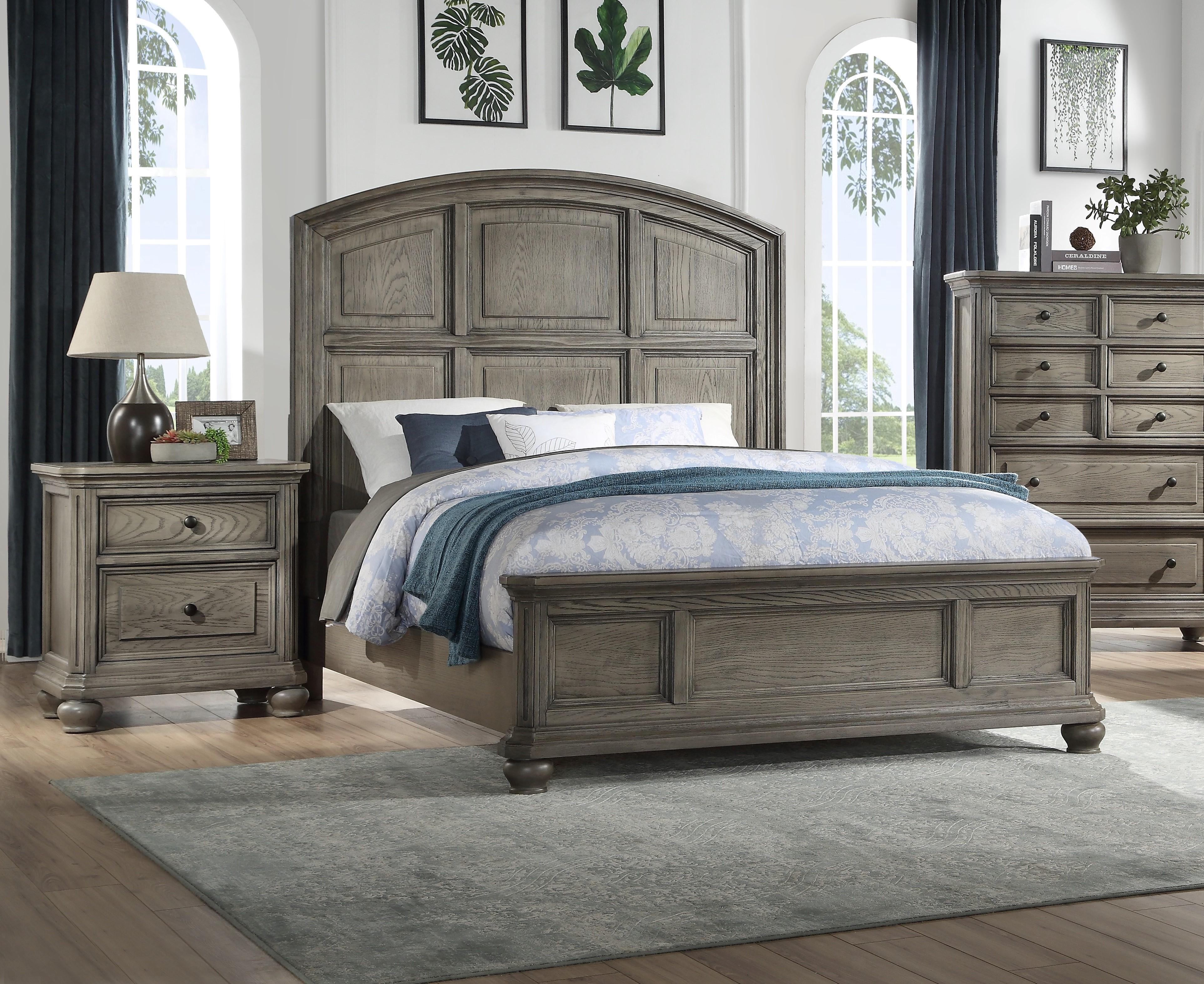 

    
Transitional Rustic Gray Oak Finish King Bedroom Set 3Pcs Kiran-22067EK Acme
