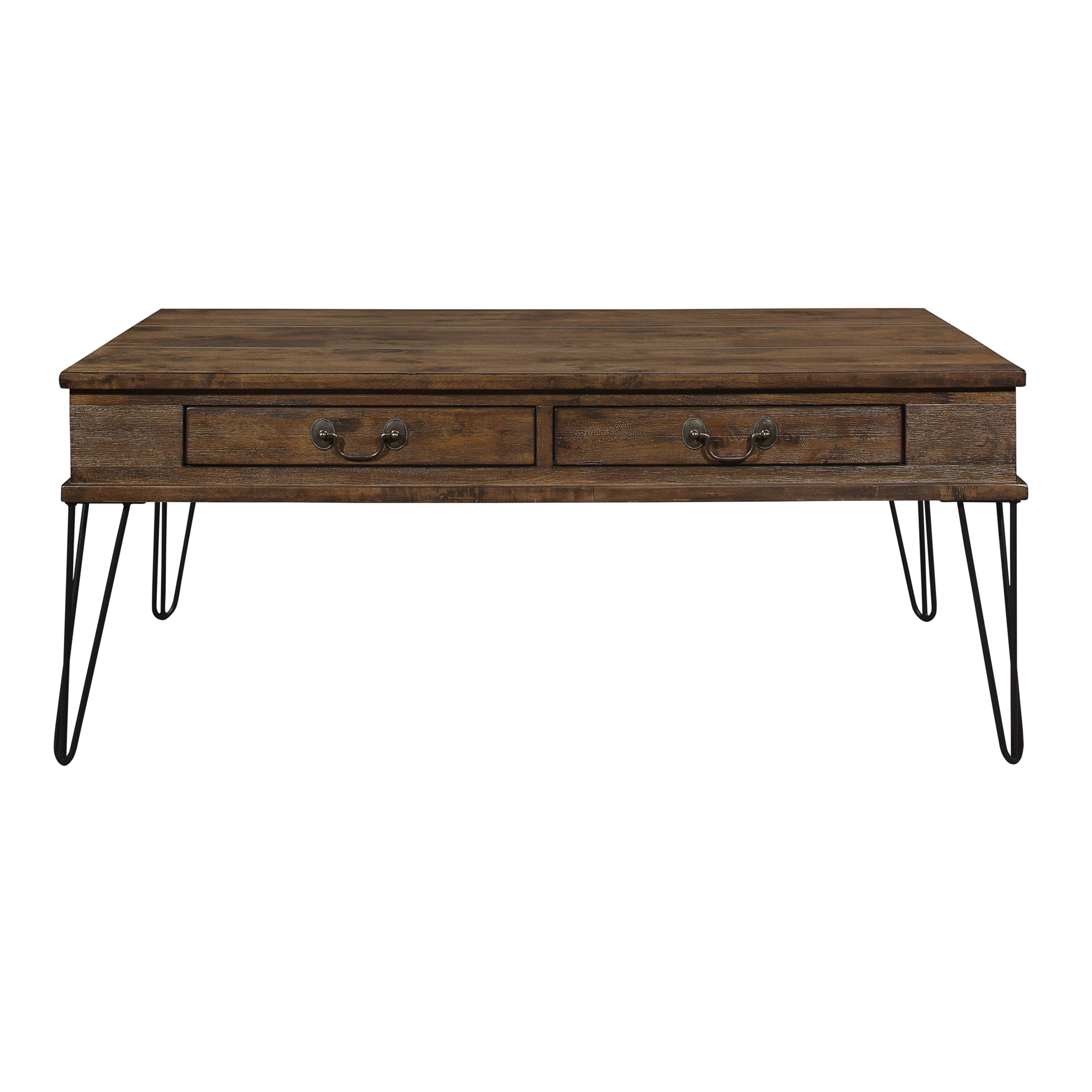 Transitional Cocktail Table 3670M-30 Shaffner 3670M-30 in Oak 