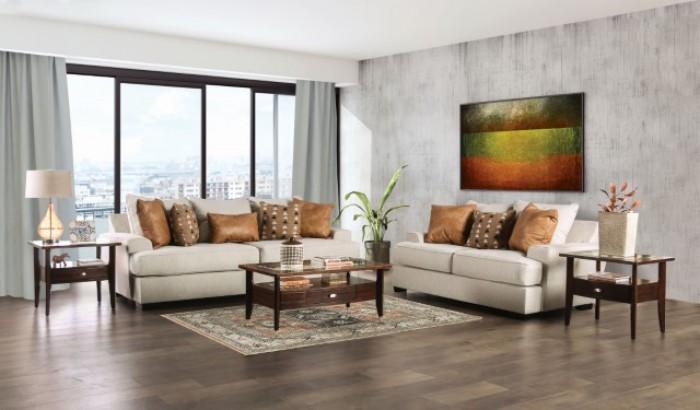 Transitional Living Room Set New Meadows Living Room Set 2PCS SM1214-SF-S-2PCS SM1214-SF-S-2PCS in Caramel, Sand Fabric
