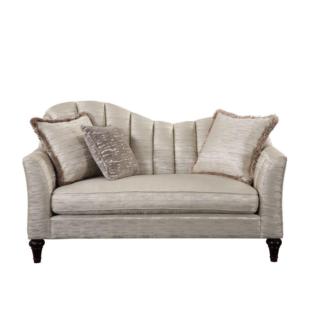

    
Transitional Shimmering Pearl Loveseat by Acme Athalia 55306
