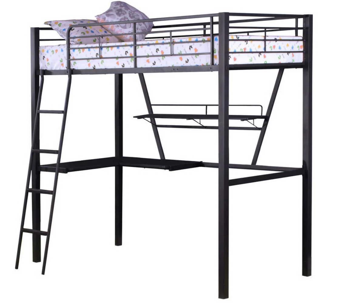 

    
Transitional Silver & Black Twin Loft Bed by Acme Senon 37275
