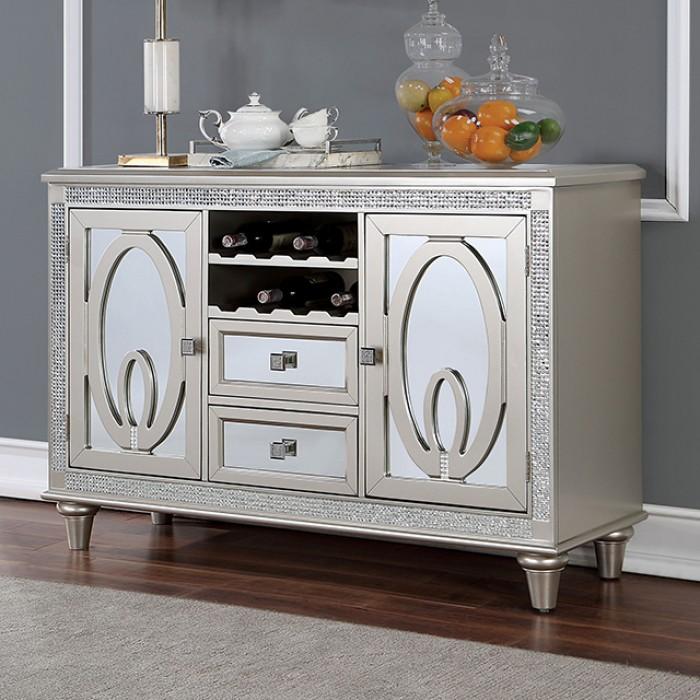 

    
Transitional Silver Solid Wood Server Furniture of America Cathalina CM3541SV-SV
