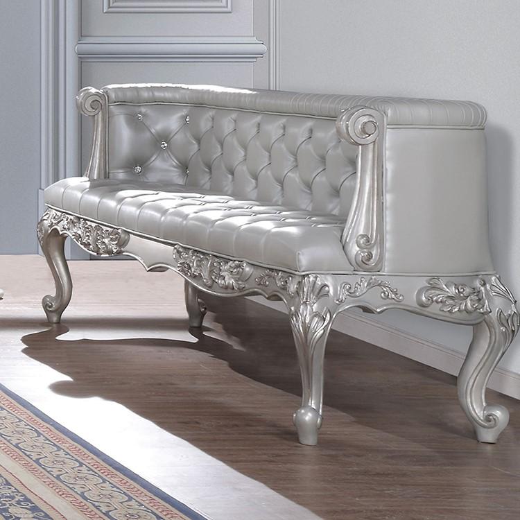 

    
Homey Design Furniture HD-1808 Bench Silver HD-BEN1808
