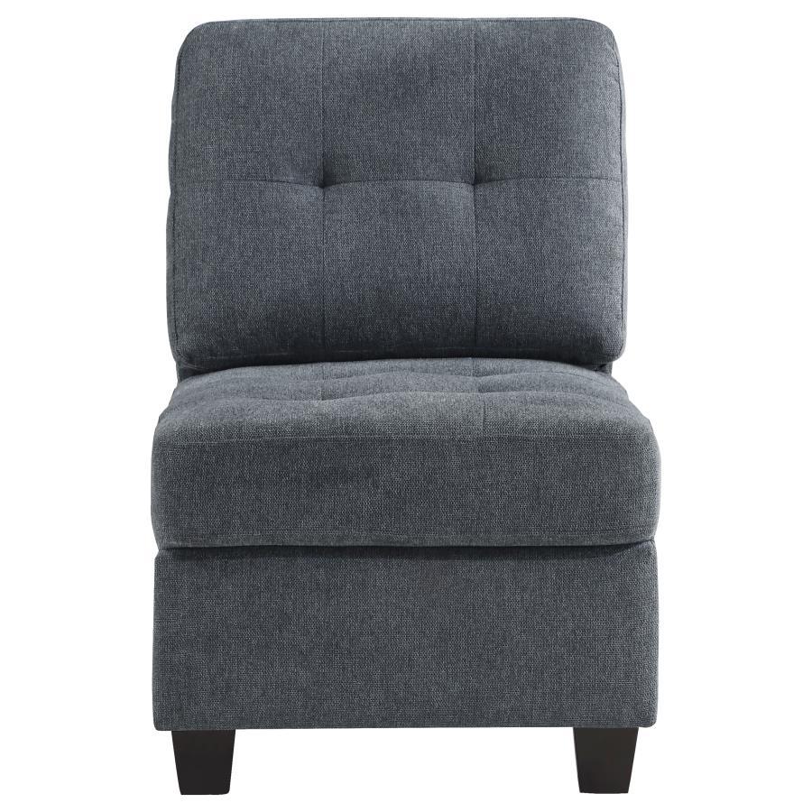 

        
Coaster Georgina Armless Chair 551701-AC Armless Chair steel gray/Black Fabric 65192951948919
