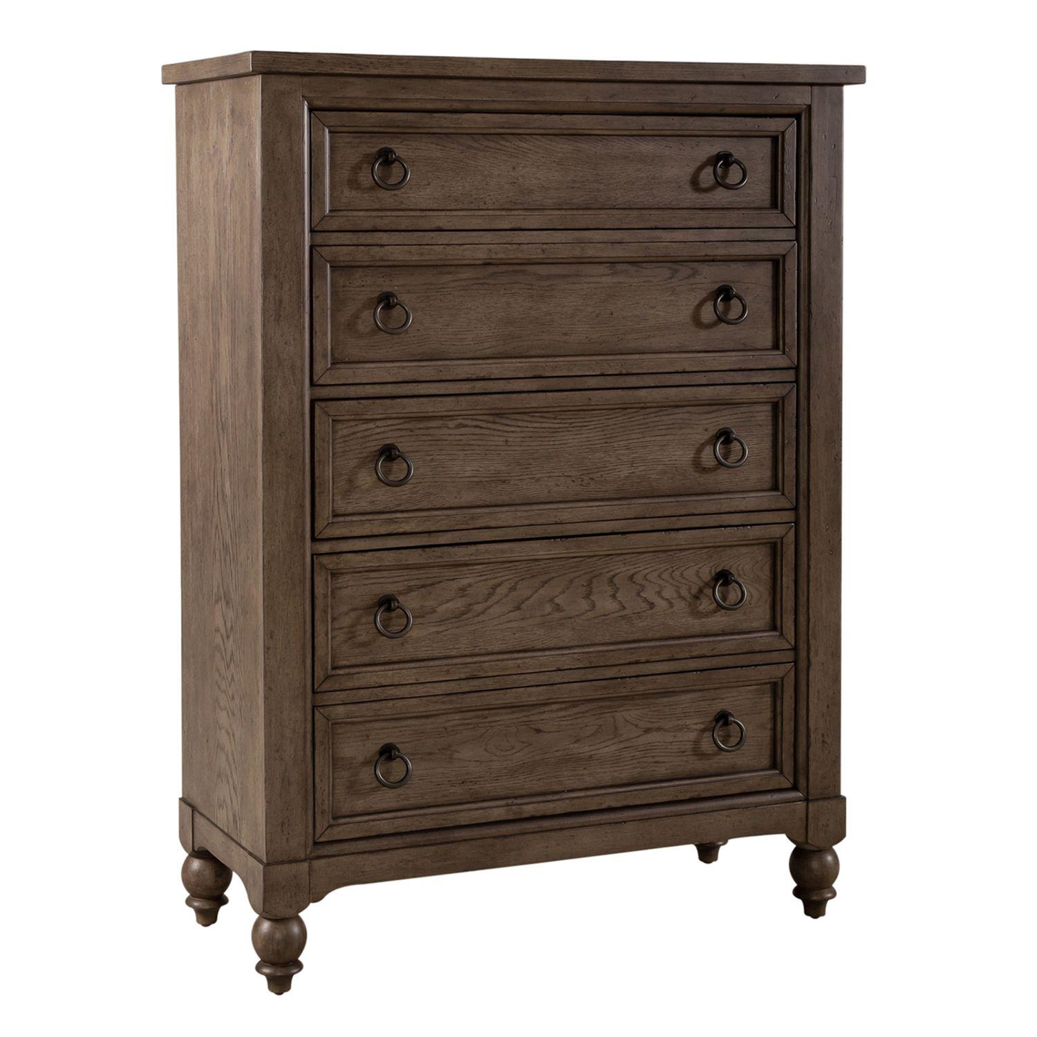 

    
Transitional Taupe 5 Drawer Chest 615-BR41 Liberty Furniture

