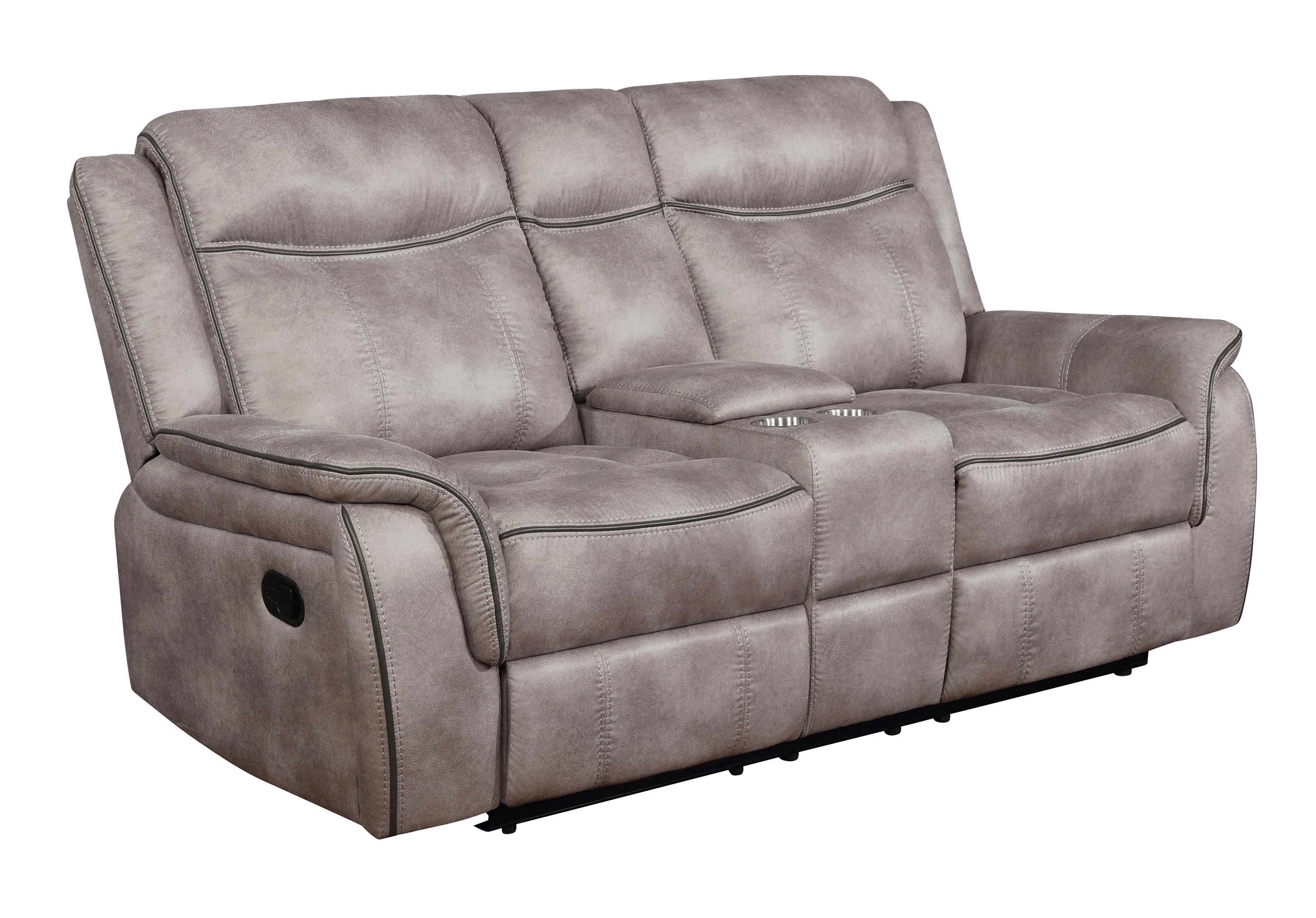 

    
Transitional Taupe Coated Microfiber Motion Loveseat Coaster 603502 Lawrence
