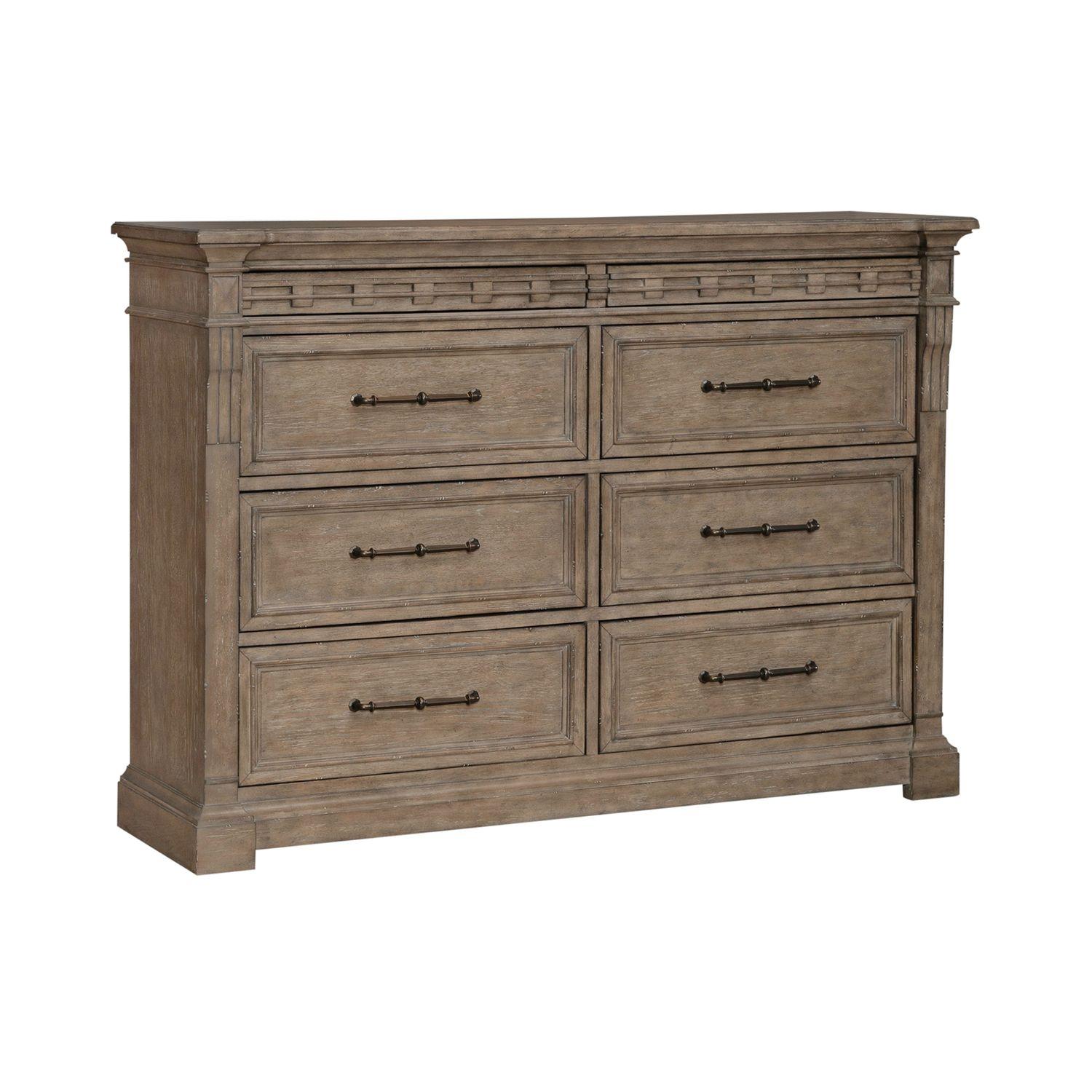 Transitional Double Dresser Town & Country (711-BR) 711-BR31 in Taupe 