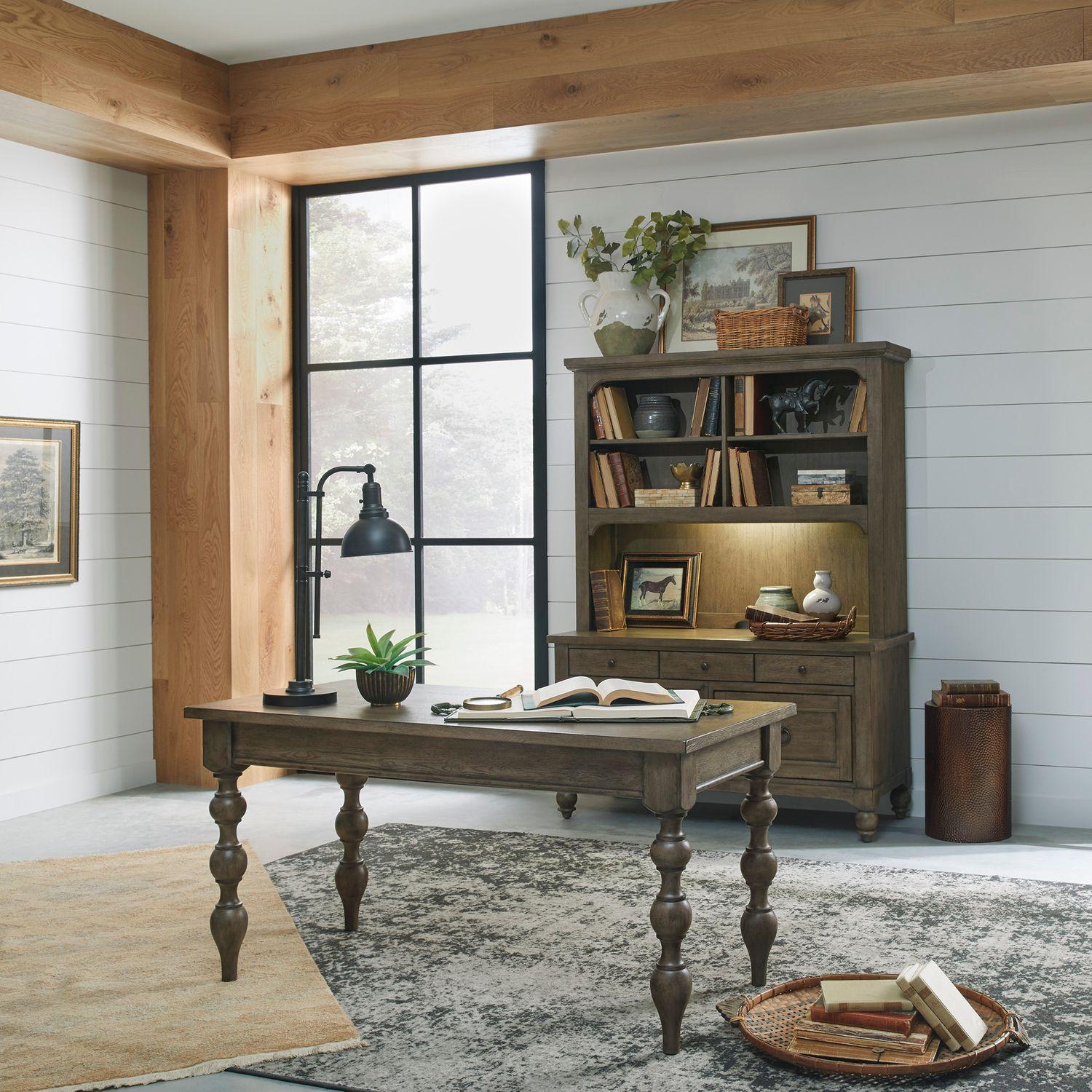 Transitional Home Office Set Americana Farmhouse (615-HO) 615-HO-3DH in Taupe 
