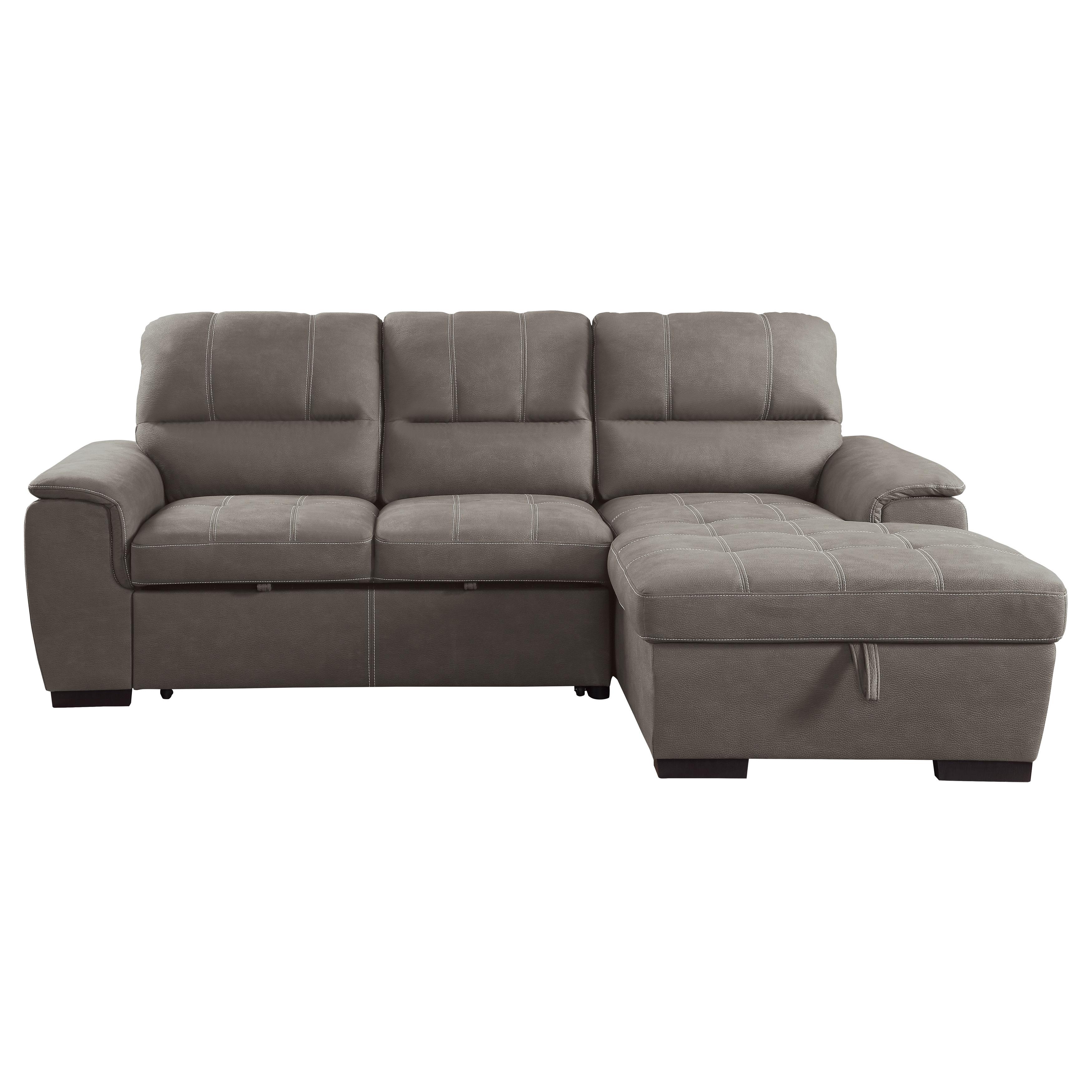 Transitional Sectional 9858TP*SC Andes 9858TP*SC in Taupe Microfiber