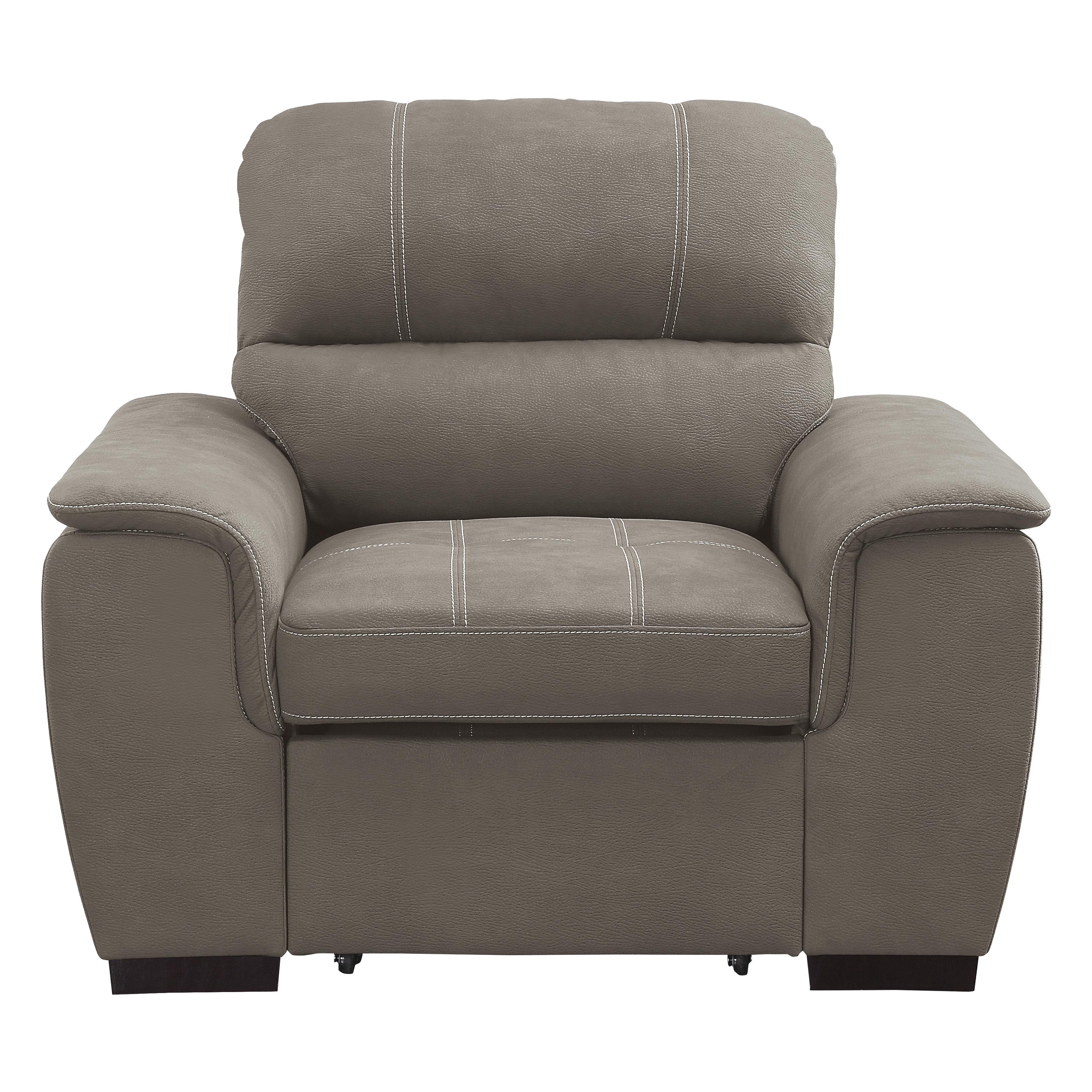 Transitional Arm Chair 9858TP-1 Andes 9858TP-1 in Taupe Microfiber