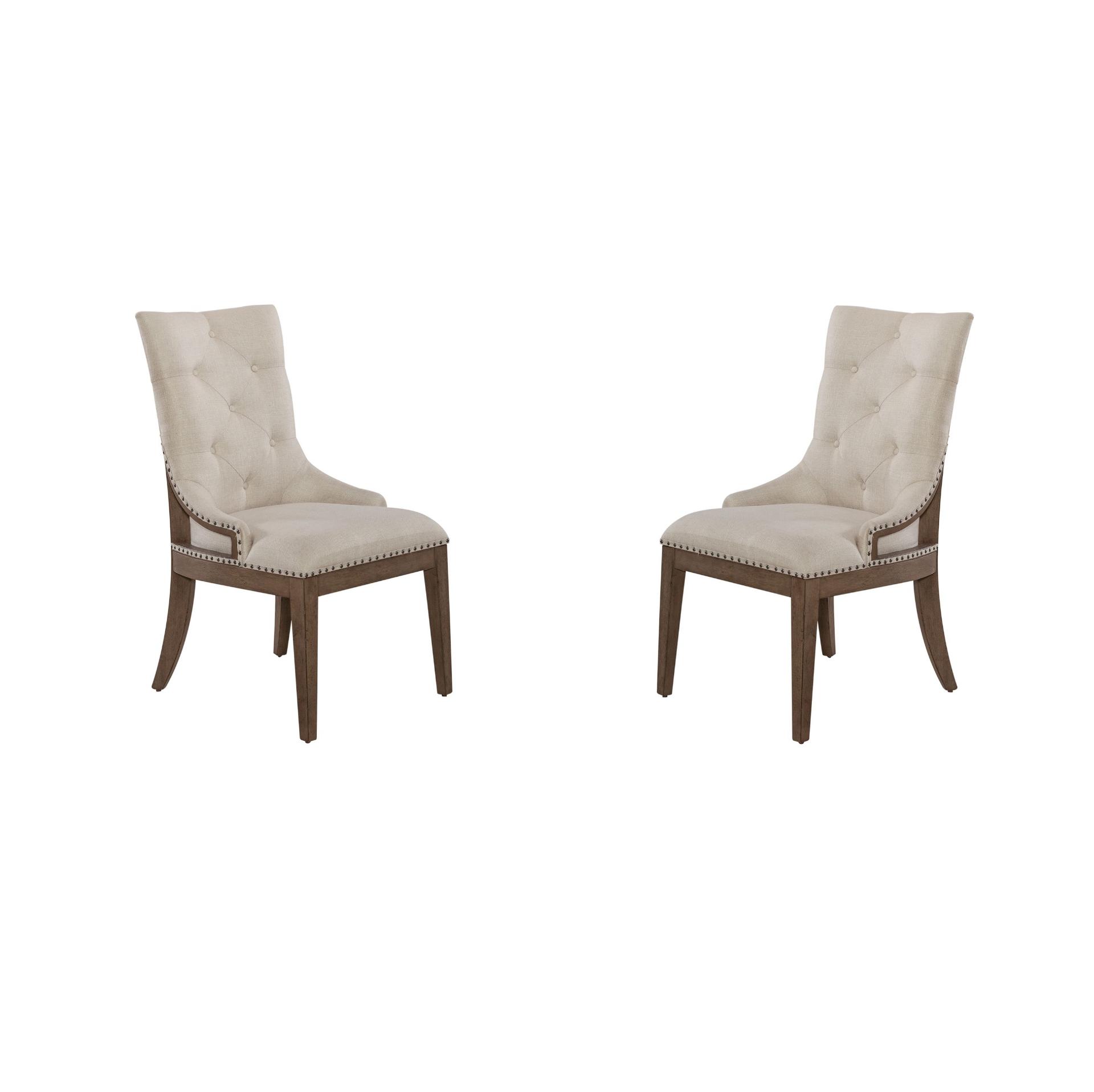 

    
Transitional Taupe Shelter Dining Chair Set 2pcs 615-C6501S Liberty Furniture
