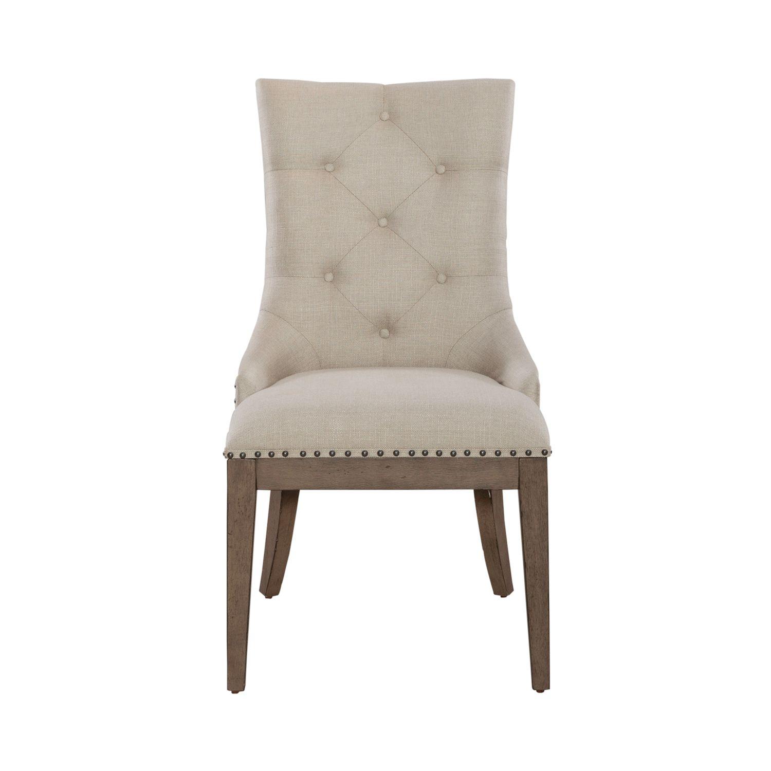 

                    
Liberty Furniture Americana Farmhouse (615-DR) Dining Chair Set Taupe/Black Linen Purchase 
