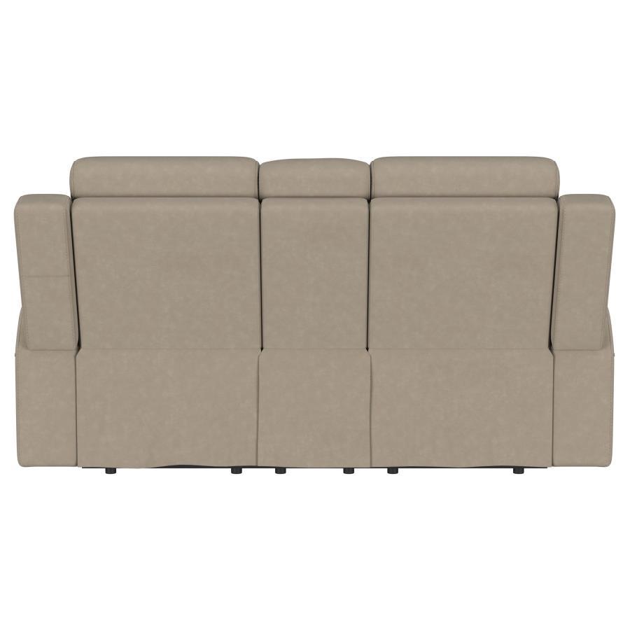 

    
610281-S-2PCS Transitional Taupe Wood Reclining Living Room Set 2PCS Coaster Brentwood 610281
