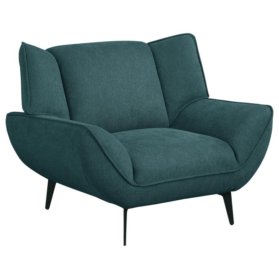 Modern Chair Acton Chair 511163-C 511163-C in Teal, Blue Fabric