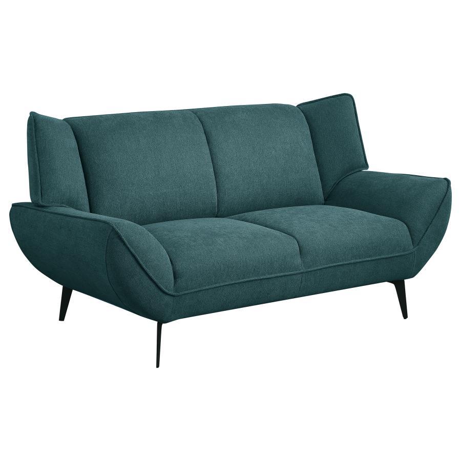 

    
Transitional Teal Blue Wood Loveseat Coaster Acton 511162
