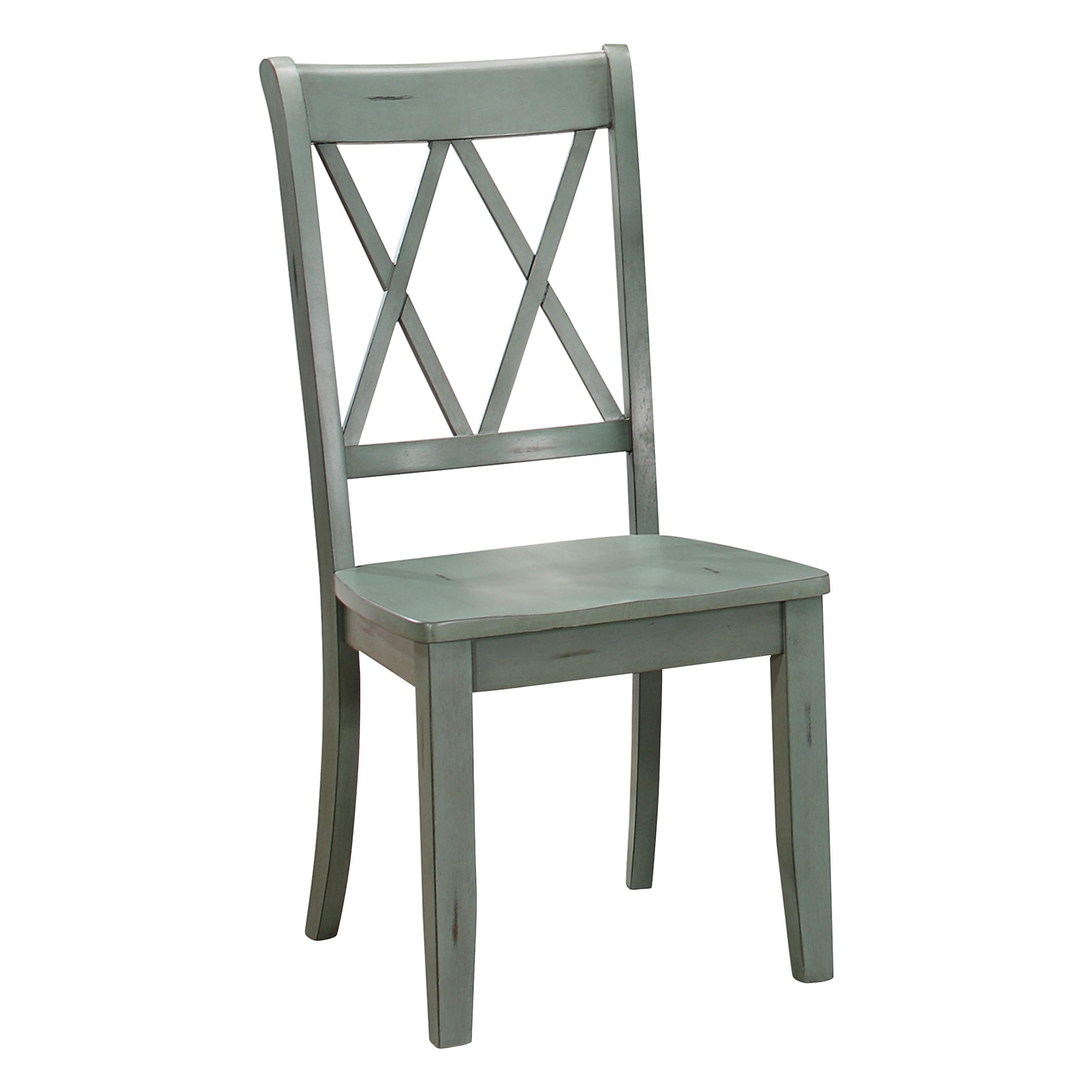 

    
Transitional Teal Wood Side Chair Set 2pcs Homelegance 5516TLS Janina
