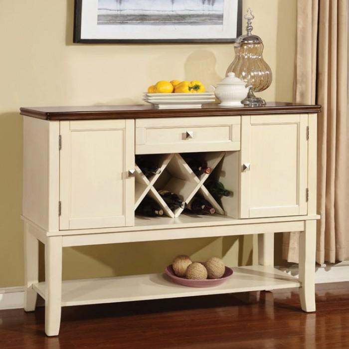 

    
Transitional Vintage White/Cherry Solid Wood Server Furniture of America Dover CM3326WC-SV

