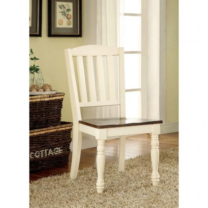 

    
Transitional Vintage White & Dark Oak Side Chairs Set 2pcs Furniture of America CM3216SC-2PK Harrisburg
