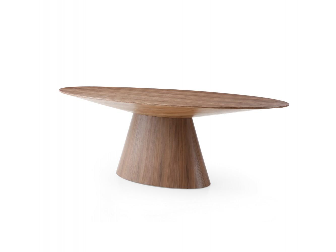 

    
Transitional Walnut Finish Solid Wood Dining Table WhiteLine DT1474-WLT Bruno
