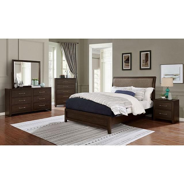 

    
Furniture of America Jamie California King Panel Bed FOA7917-CK Panel Bed Light Brown/Walnut FOA7917-CK
