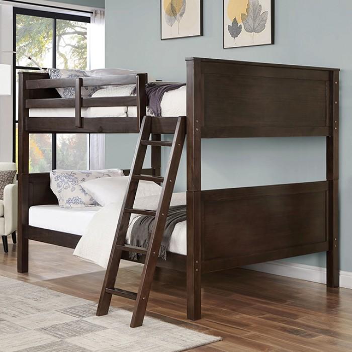 

    
Furniture of America Stamos Full Bunk Bed CM-BK658WN-FF Bunk Bed Walnut CM-BK658WN-FF
