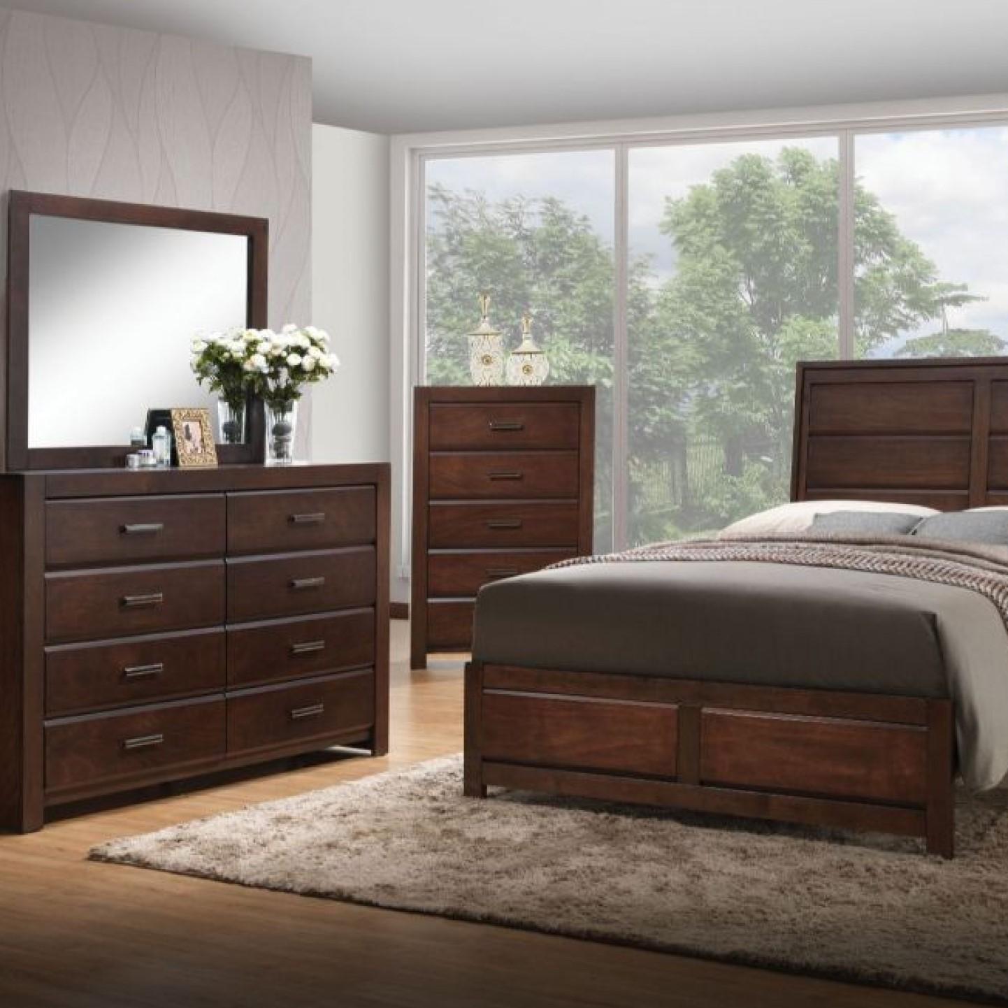

                    
Buy Transitional Walnut Wood Queen Panel Bedroom Set 6PCS Oberreit 25790Q-Q-6PCS
