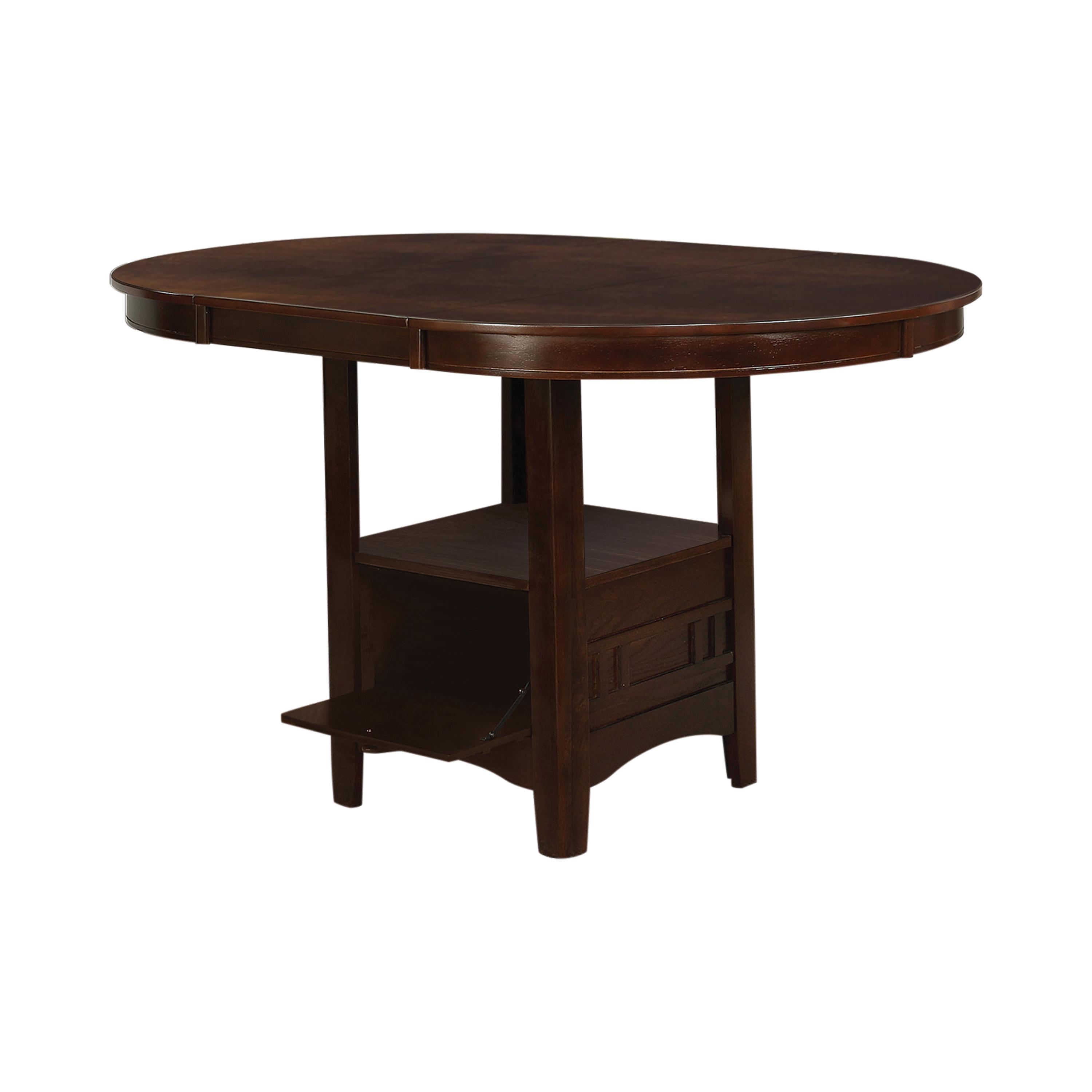 

    
Transitional Warm Brown Solid Wood Counter Height Table Coaster 100888N Lavon
