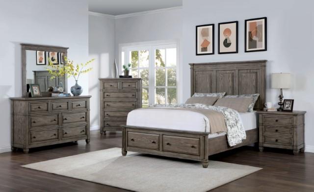 

    
Transitional Warm Gray Solid Wood California King Storage Bedroom Set 3PCS Furniture of America Durango CM7461GY-CK-3PCS
