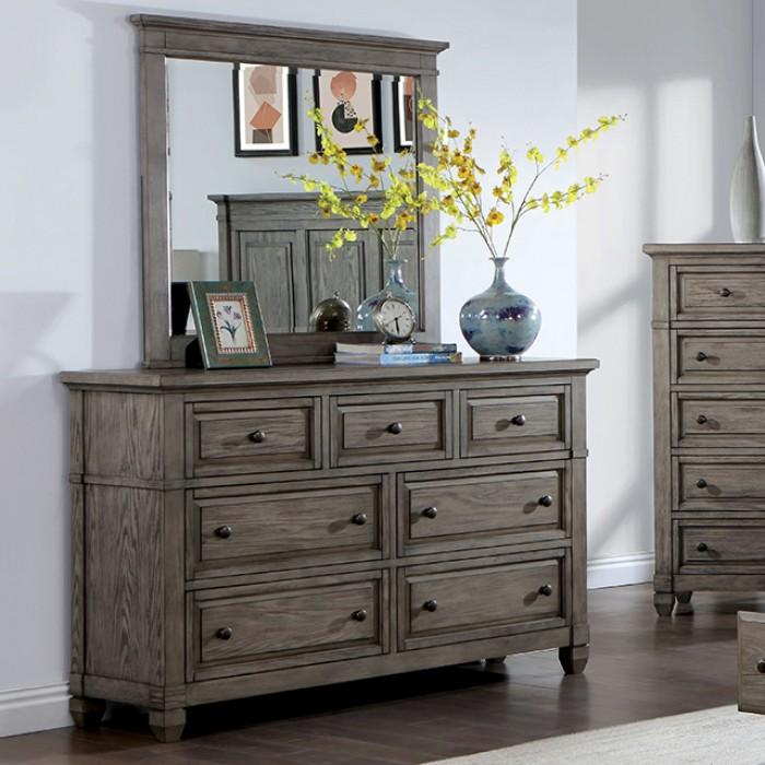 

    
Transitional Warm Gray Solid Wood Dresser With Mirror Furniture of America Durango CM7461GY-D-2PCS
