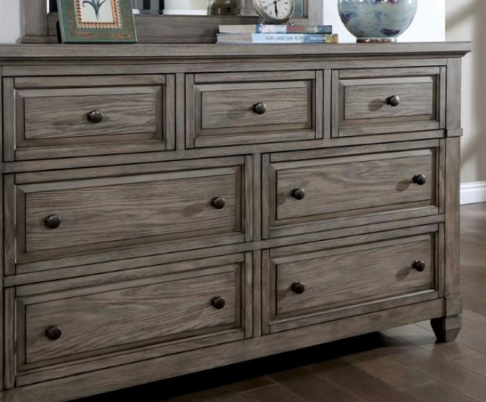 

    
Transitional Warm Gray Solid Wood Dresser With Mirror Furniture of America Durango CM7461GY-D-2PCS
