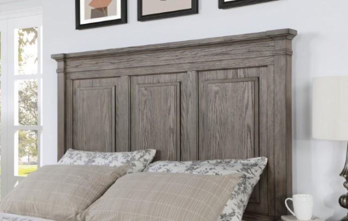

    
Transitional Warm Gray Solid Wood King Storage Bed Furniture of America Durango CM7461GY-EK
