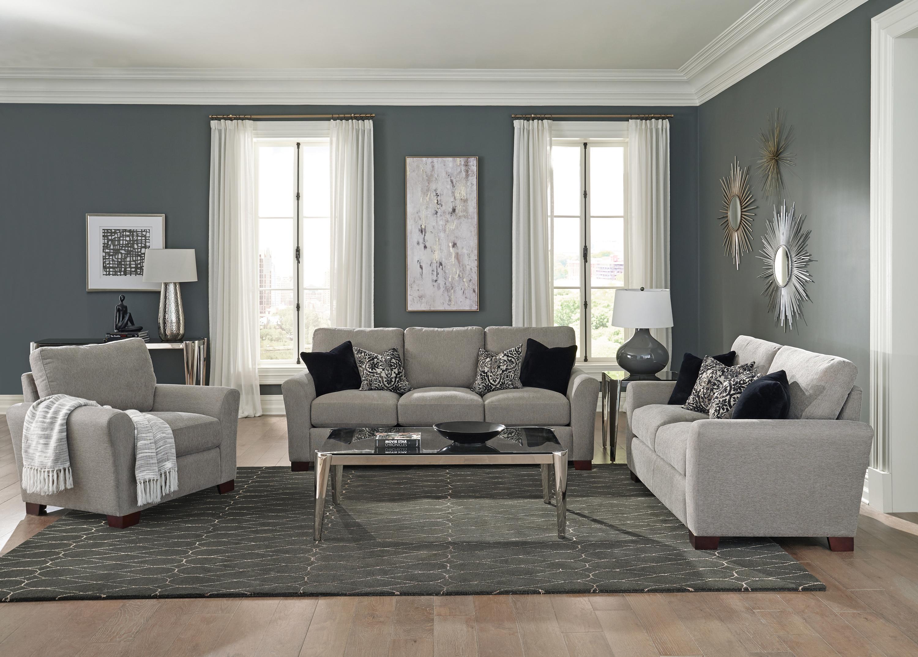 

    
Transitional Warm Gray Woven Fabric Living Room Set 3pcs Coaster 509721-S3 Drayton
