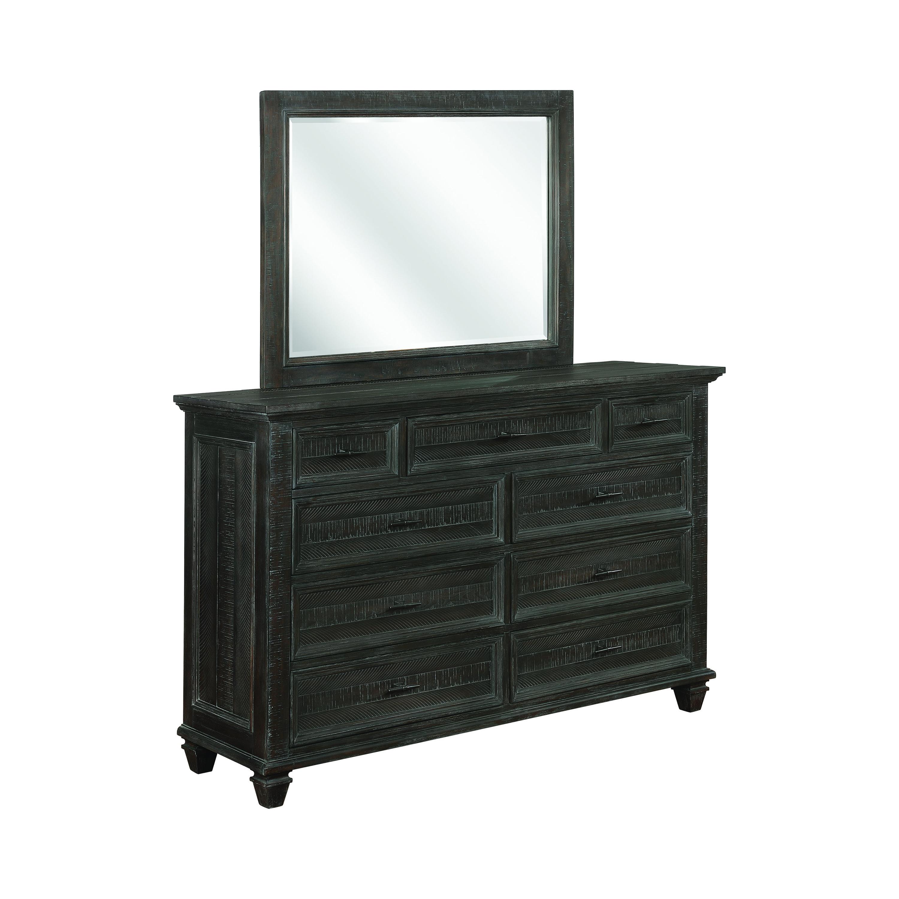 

    
Transitional Weathered Carbon Wood Dresser w/Mirror Coaster 222883 Atascadero
