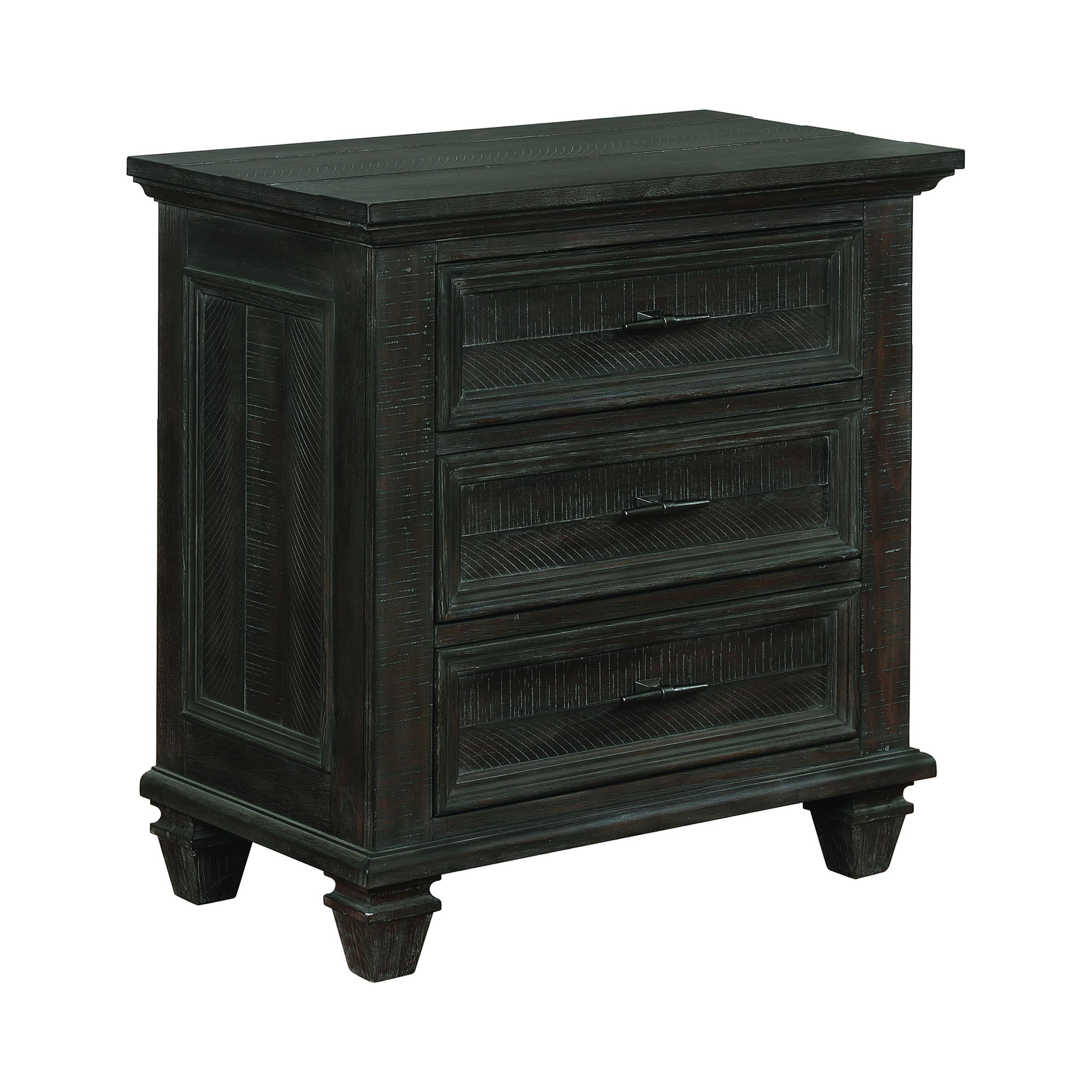 

    
Transitional Weathered Carbon Wood Nightstand Coaster 222882 Atascadero
