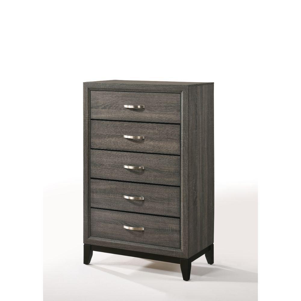 

    
Acme Furniture Valdemar Bedroom Set Grayish Brown 27050Q-6pcs
