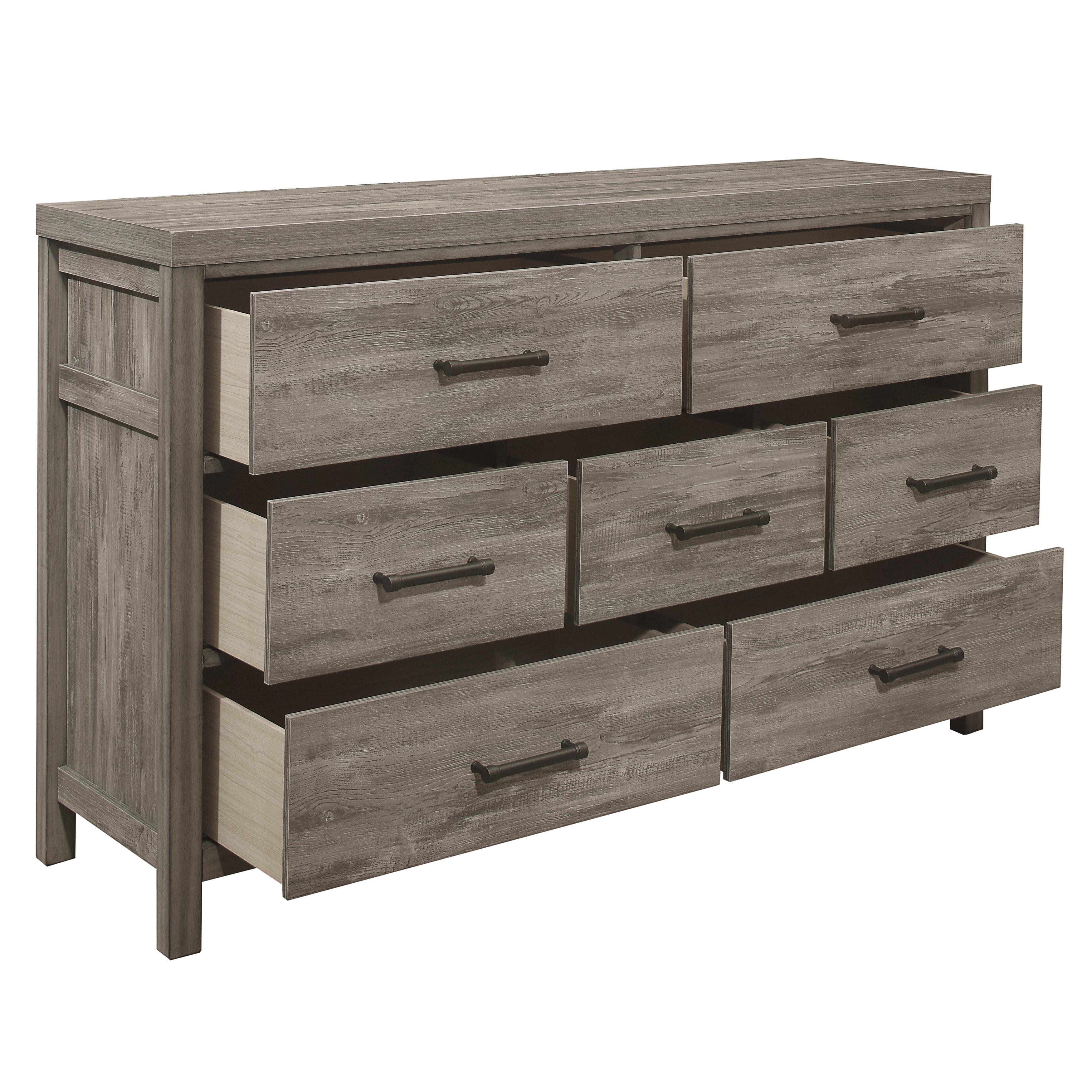 

    
Transitional Weathered Gray Wood Dresser Homelegance 1526-5 Bainbridge
