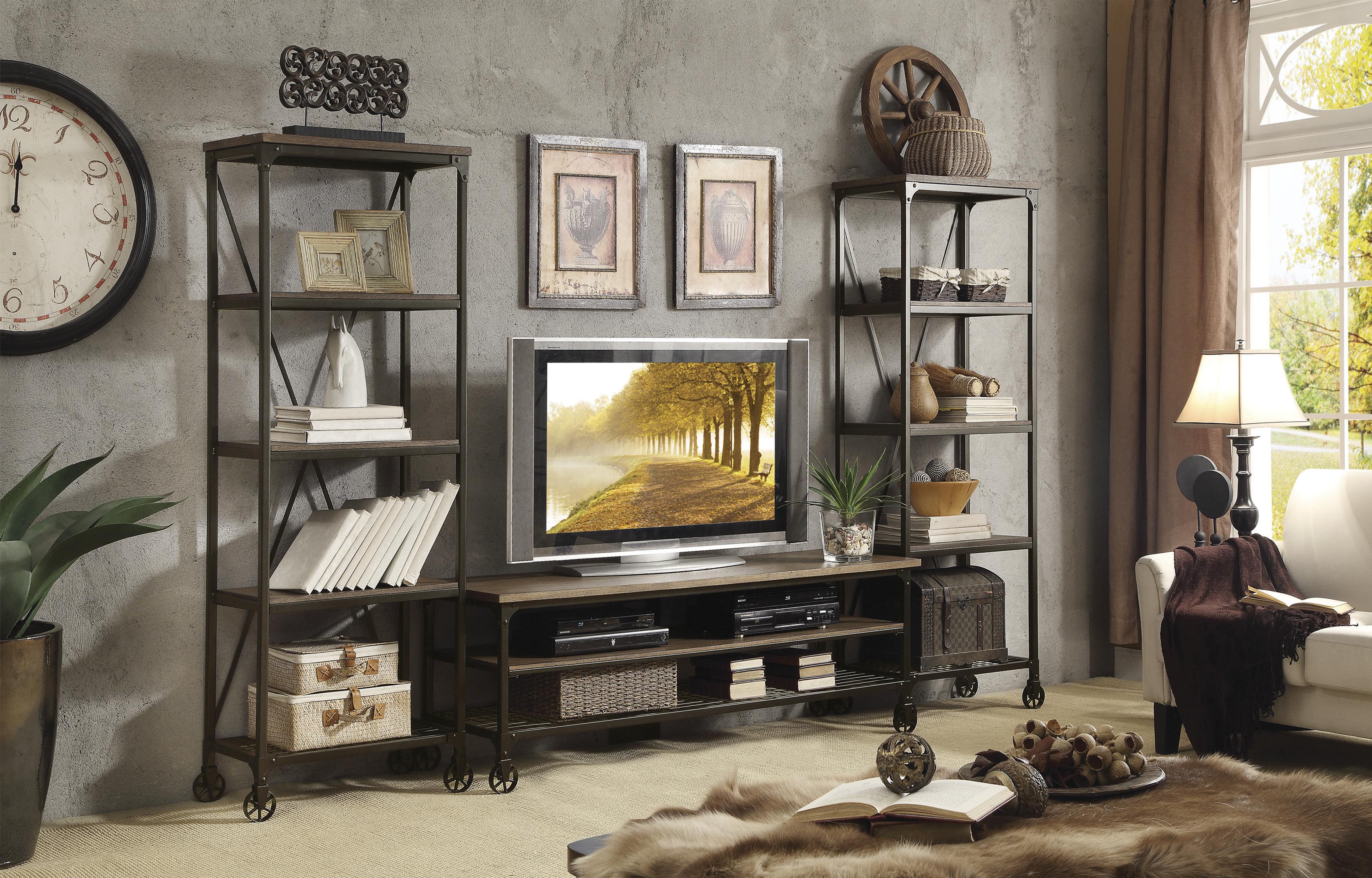 Modern, Traditional, Transitional TV Stand Set Millwood TV Stand Set 3PCS 50990-T-3PCS 50990-T-3PCS in Natural, Black 